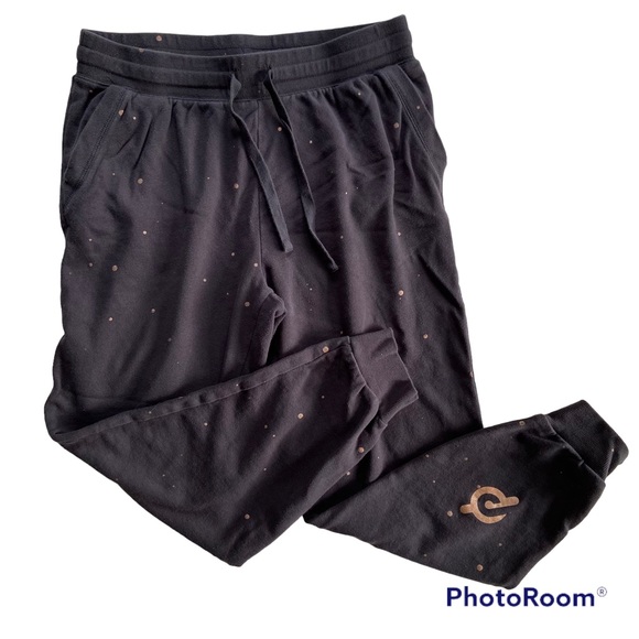 Peloton Pants - Peloton Jogger Sweatpants Rare rose gold polka dot size medium